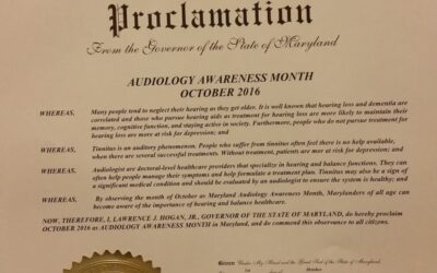October is Maryland Audiology Awareness Month