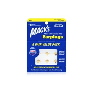 Mack's Pillow Soft Silicone Earplugs (6 pair wth case)